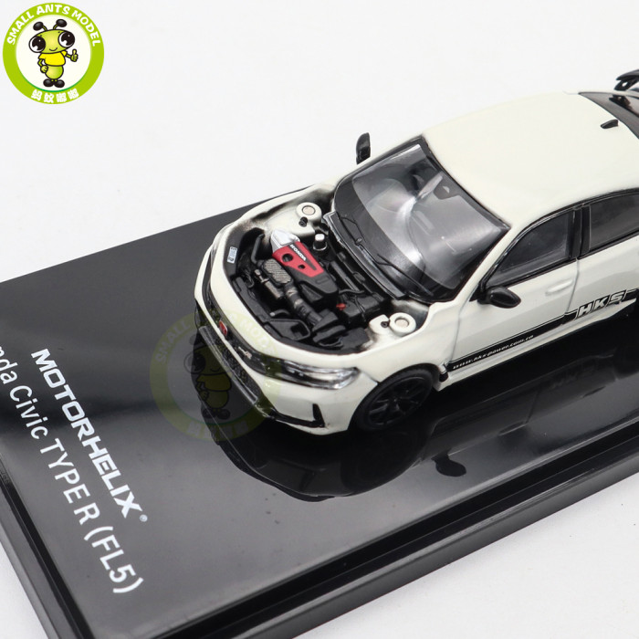 1/64 MOTORHELIX Honda Civic TYPE R (FL5) HKS Livery Diecast Model Toy Car Gifts For Father Friends