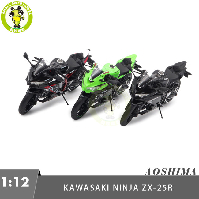 1/12 AOSHIMA Kawasaki Hinja ZX-25R Diecast Model Motorcycle Car Toy Gifts For Friends Father