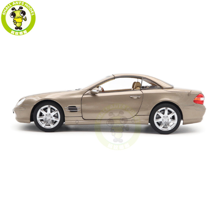 1/18 Mercedes Benz SL 500 2003 Type R230 Norev 183843 Travertin Beige Metallic Diecast Model Toys Car Gifts For Father Friends
