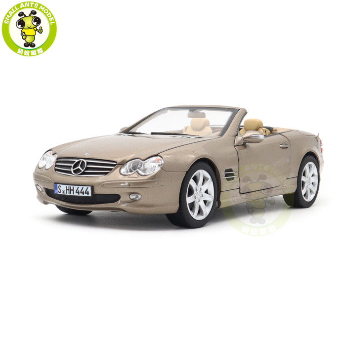 1/18 Mercedes Benz SL 500 2003 Type R230 Norev 183843 Travertin Beige Metallic Diecast Model Toys Car Gifts For Father Friends