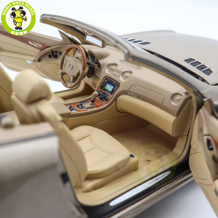 1/18 Mercedes Benz SL 500 2003 Type R230 Norev 183843 Travertin Beige Metallic Diecast Model Toys Car Gifts For Father Friends
