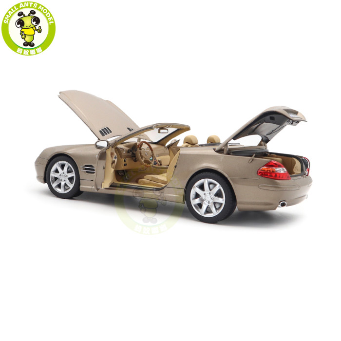 1/18 Mercedes Benz SL 500 2003 Type R230 Norev 183843 Travertin Beige Metallic Diecast Model Toys Car Gifts For Father Friends