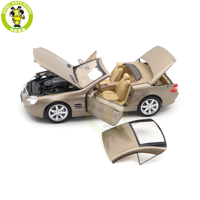 1/18 Mercedes Benz SL 500 2003 Type R230 Norev 183843 Travertin Beige Metallic Diecast Model Toys Car Gifts For Father Friends