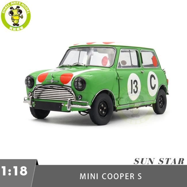 1/12 BMW Mini Cooper S Sunstar #13 1966 Baturst Winner Diecast Model Toys Car Gifts For Husband Father Boyfriend