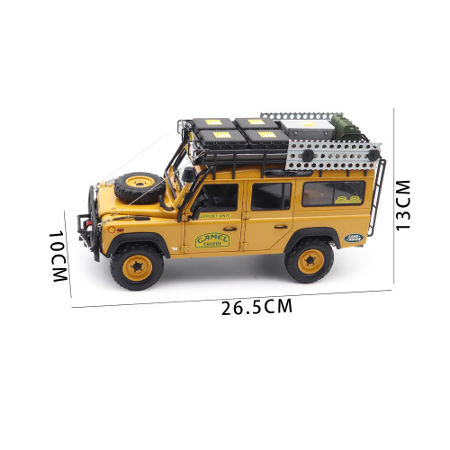 1/18 Land Rover Defender 110 CAMEL TROPHY Support Unit Sabah Malaysia 1993 Almost REAL 810310 Diecast Model Toy Car Gifts For Friends