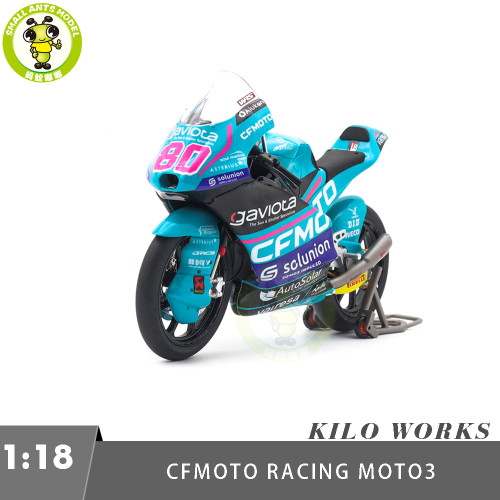 1/12 Kiloworks CFMOTO Racing Moto3 2024 #80 David Alonso Diecast Motorcycle Model Toys Gifts For Father Friends