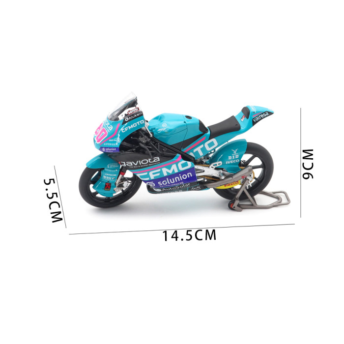1/12 Kiloworks CFMOTO Racing Moto3 2024 #80 David Alonso Diecast Motorcycle Model Toys Gifts For Father Friends
