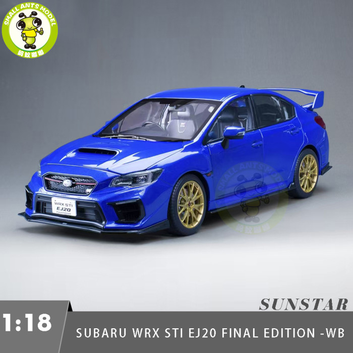 Pre-order 1/18 SUNSTAR Subaru WRX STI EJ20 Final Edition - WB Diecast Model Toy Car Gifts For Father Friends