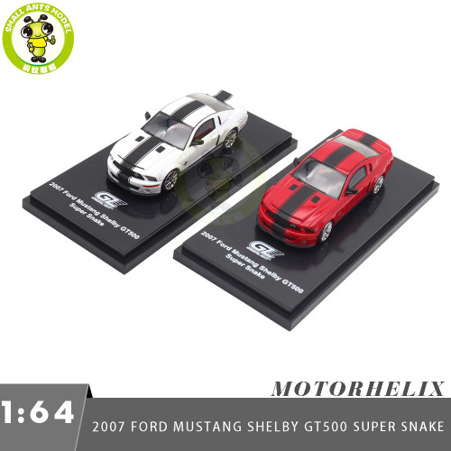 1/64 Ford Mustang Shelby GT500 2007 Super Snake MOTORHELIX GreenLight Diecast Model Toy Car Gifts For Father Friends