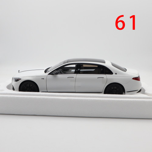 Defective 1/18 Mercedes Maybach S Class Night Series S680 2023 Almost Real 820142 Opalith White Matt Diecast Model Toy Car Gifts For Friends Father