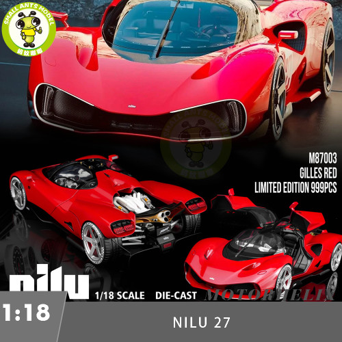 Pre-order 1/18 MOTORHELIX Nilu Racing Car Diecast Model Toy Car Gifts For Father Friends