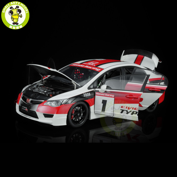 Pre-order 1/18 MOTORHELIX Honda CIVIC Type R FD2 #1 2012 Japan One Make Race Diecast Model Toy Car Gifts For Father Friends