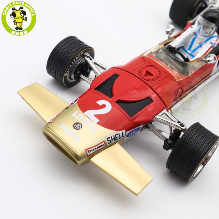 1/18 SUNSTAR Team Lotus Type 49B Classic Grand Prix 1969 South African GP F1 #2 Jochen Rindt Diecast Model Toy Car Gifts For Father Friends