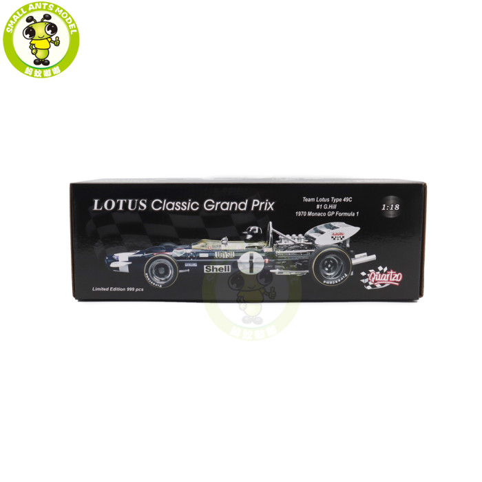 1/18 SUNSTAR Team Lotus Type 49C Classic Grand Prix 1970 Monaco GP F1 #1 G.Hill Diecast Model Toy Car Gifts For Father Friends