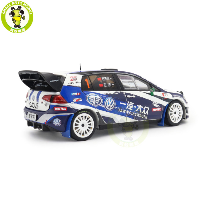 1/18 VW Volkswagen GOLF 7 S CRC FAW-VW Rally Team DA-Motorsport Diecast Model Car Toys Gifts For Friends