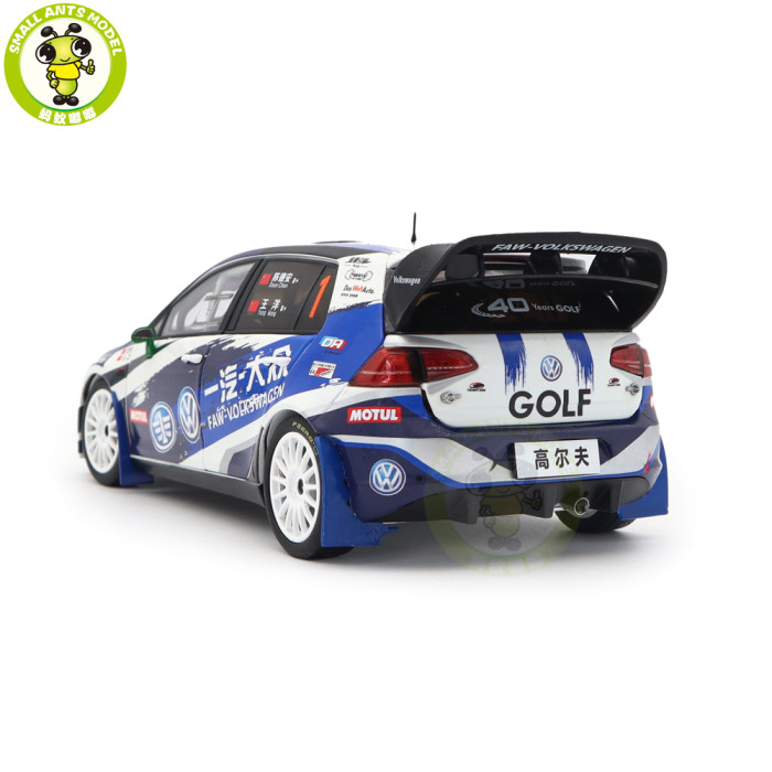 1/18 VW Volkswagen GOLF 7 S CRC FAW-VW Rally Team DA-Motorsport Diecast Model Car Toys Gifts For Friends