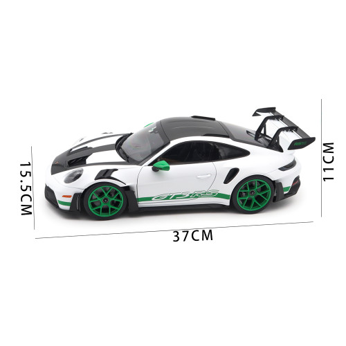 1/12 Porsche 911 GT3 RS Weissach Pack 2022 Tribute To Carrera RS Norev 127535 White/Python Green Diecast Model Toy Car Gifts For Friends