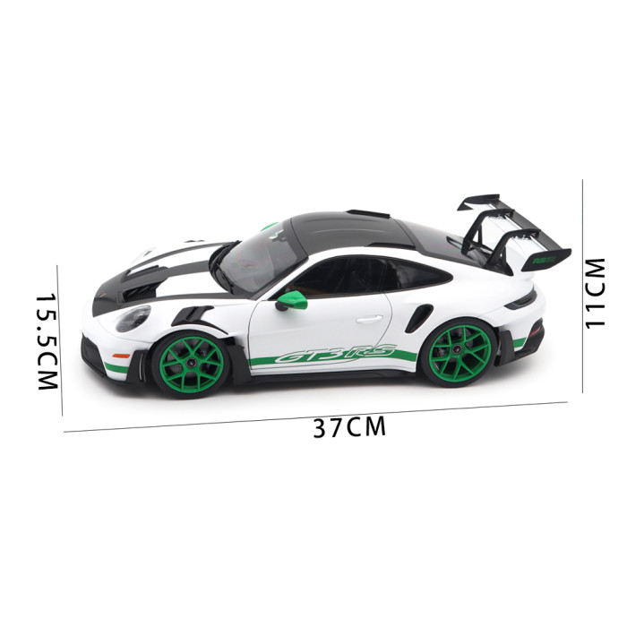 1/12 Porsche 911 GT3 RS Weissach Pack 2022 Tribute To Carrera RS Norev 127535 White/Python Green Diecast Model Toy Car Gifts For Friends