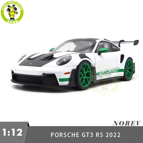 1/12 Porsche 911 GT3 RS Weissach Pack 2022 Tribute To Carrera RS Norev 127535 White/Python Green Diecast Model Toy Car Gifts For Friends