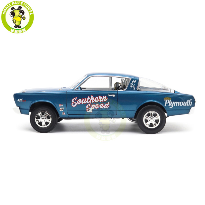 1/18 Chrysler 1966 Plymouth Barracuda Southern Speed ACME Diecast Model Car Toys Gifts