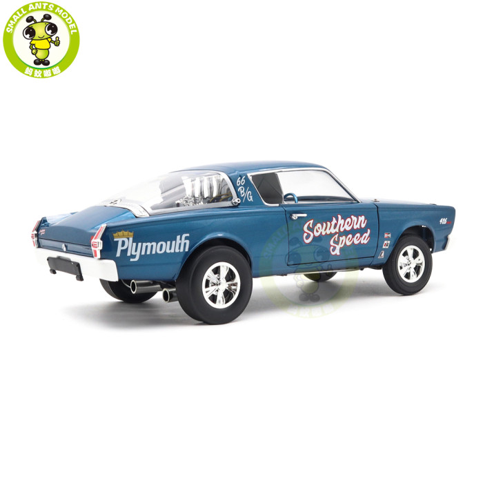 1/18 Chrysler 1966 Plymouth Barracuda Southern Speed ACME Diecast Model Car Toys Gifts