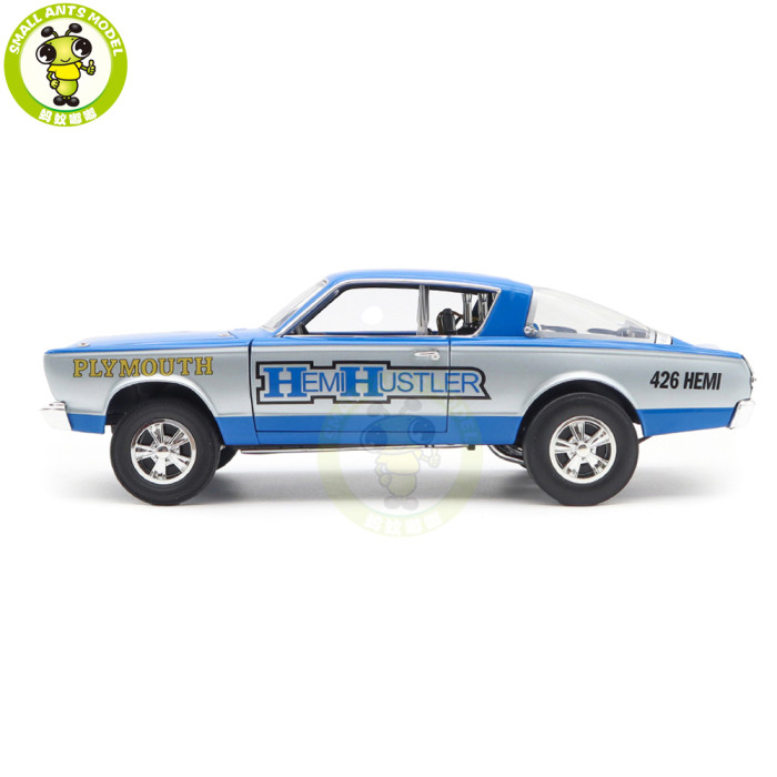 1/18 Chrysler 1966 Plymouth Barracuda HEMI HUSTLER ACME Diecast Model Car Toys Gifts