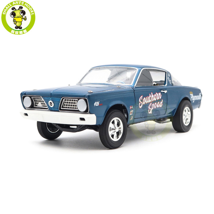 1/18 Chrysler 1966 Plymouth Barracuda Southern Speed ACME Diecast Model Car Toys Gifts