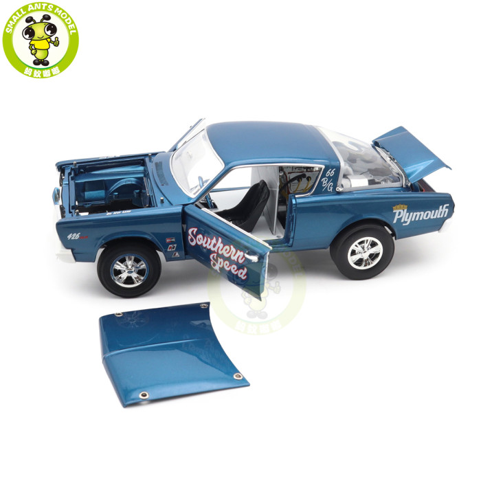1/18 Chrysler 1966 Plymouth Barracuda Southern Speed ACME Diecast Model Car Toys Gifts