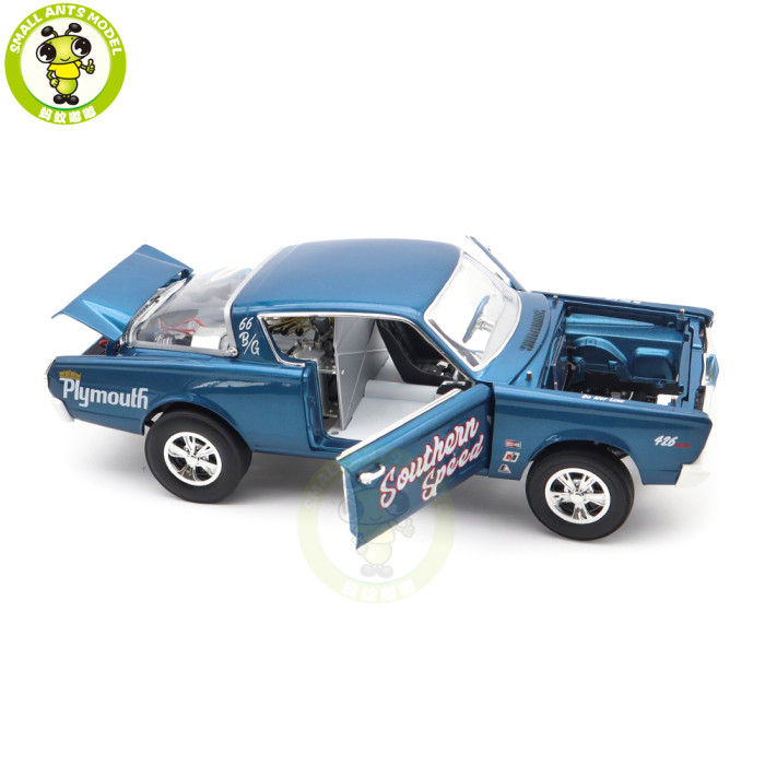 1/18 Chrysler 1966 Plymouth Barracuda Southern Speed ACME Diecast Model Car Toys Gifts
