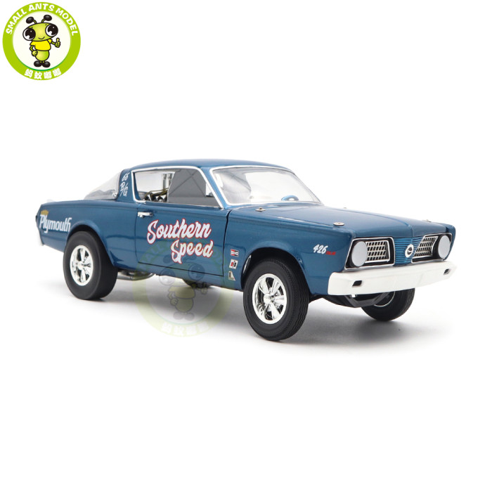 1/18 Chrysler 1966 Plymouth Barracuda Southern Speed ACME Diecast Model Car Toys Gifts
