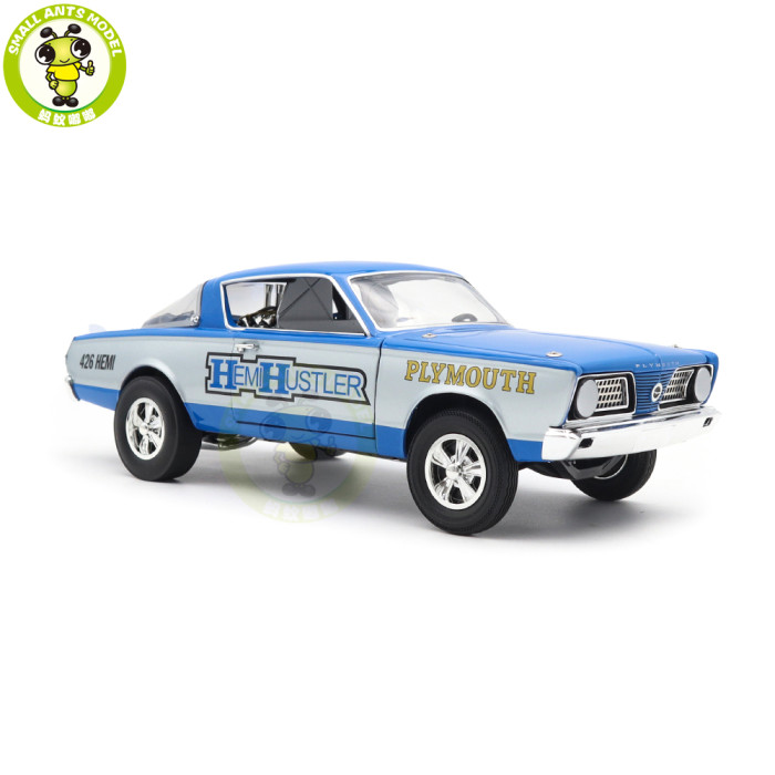 1/18 Chrysler 1966 Plymouth Barracuda HEMI HUSTLER ACME Diecast Model Car Toys Gifts