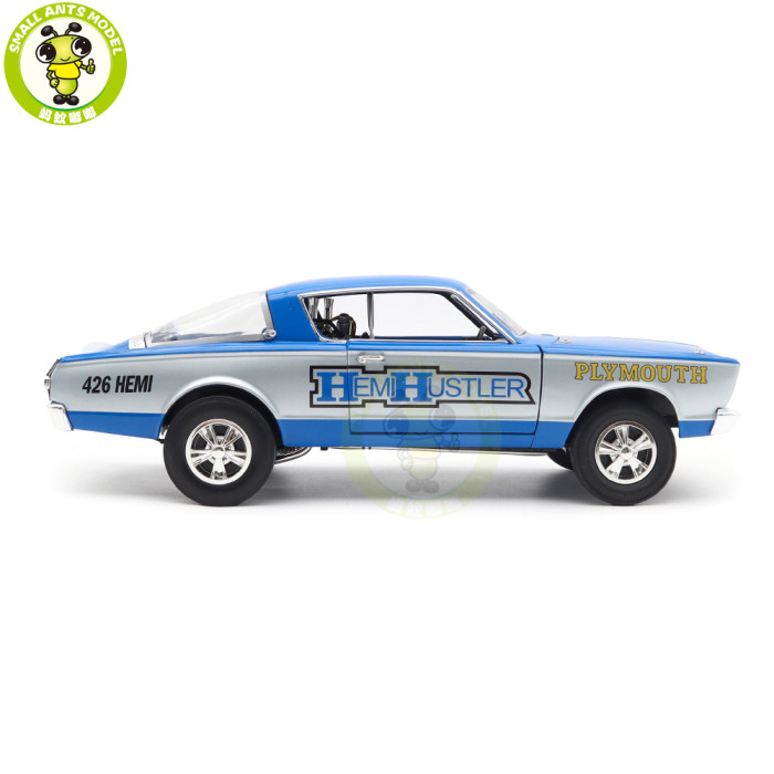 1/18 Chrysler 1966 Plymouth Barracuda HEMI HUSTLER ACME Diecast Model Car Toys Gifts