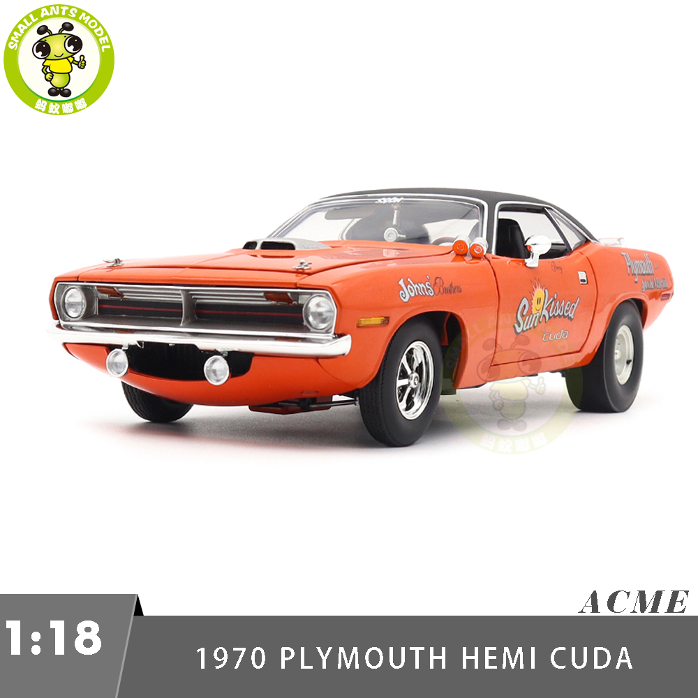 1/18 Chrysler 1970 Plymouth HEMI CUDA ACME Diecast Model Car Toys