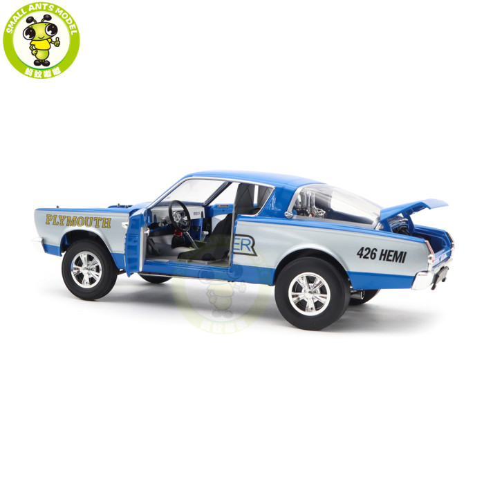 1/18 Chrysler 1966 Plymouth Barracuda HEMI HUSTLER ACME Diecast Model Car Toys Gifts