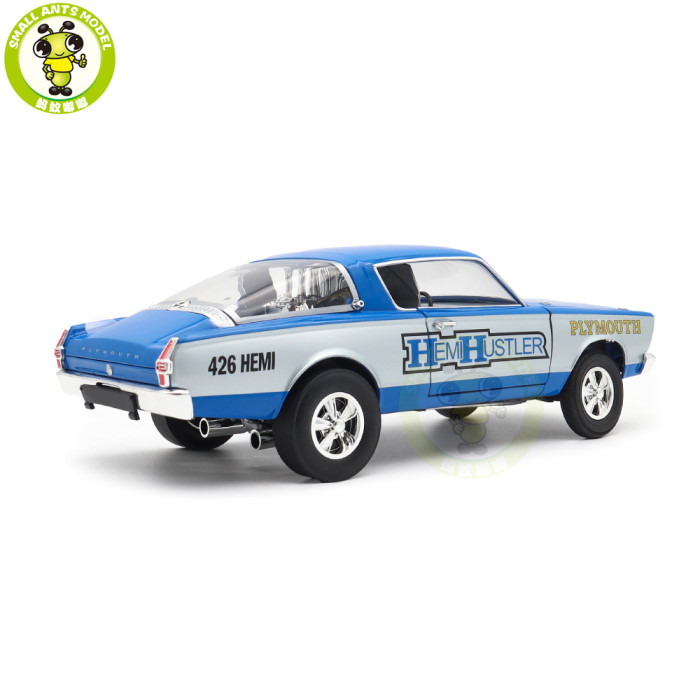 1/18 Chrysler 1966 Plymouth Barracuda HEMI HUSTLER ACME Diecast Model Car Toys Gifts