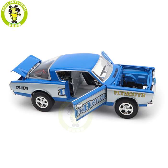 1/18 Chrysler 1966 Plymouth Barracuda HEMI HUSTLER ACME Diecast Model Car Toys Gifts