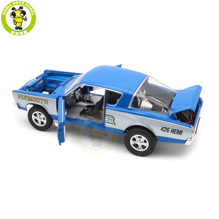 1/18 Chrysler 1966 Plymouth Barracuda HEMI HUSTLER ACME Diecast Model Car Toys Gifts