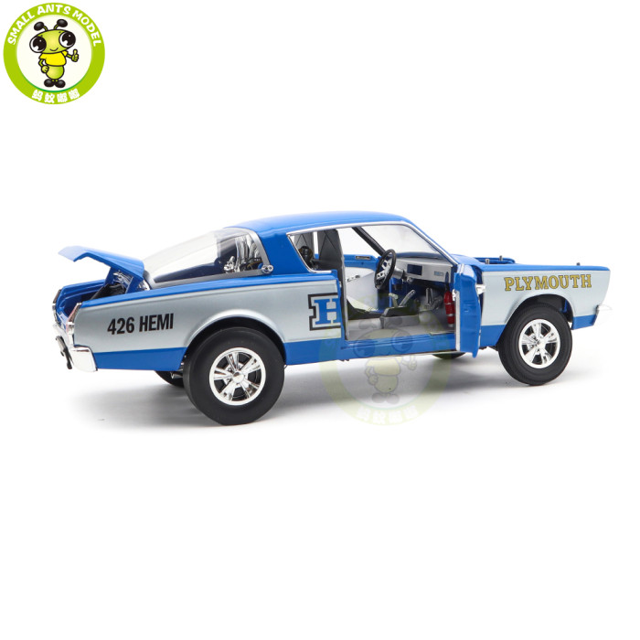 1/18 Chrysler 1966 Plymouth Barracuda HEMI HUSTLER ACME Diecast Model Car Toys Gifts