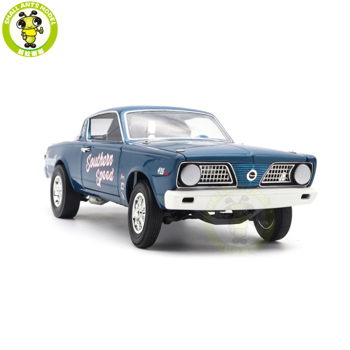1/18 Chrysler 1966 Plymouth Barracuda Southern Speed ACME Diecast Model Car Toys Gifts