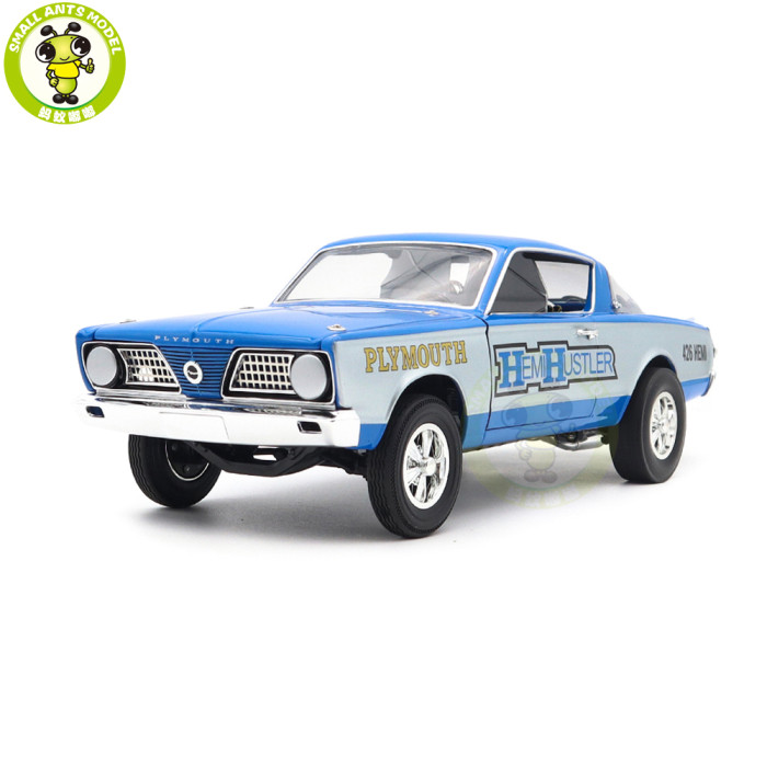 1/18 Chrysler 1966 Plymouth Barracuda HEMI HUSTLER ACME Diecast Model Car Toys Gifts