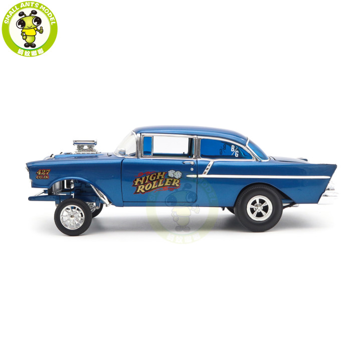 1/18 1957 Chevrolet 150 Gasser Blue ACME Diecast Model Car Toys Gifts