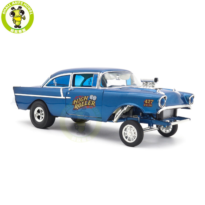 1/18 1957 Chevrolet 150 Gasser Blue ACME Diecast Model Car Toys Gifts