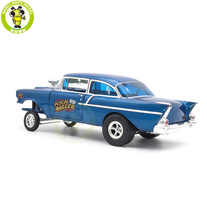 1/18 1957 Chevrolet 150 Gasser Blue ACME Diecast Model Car Toys Gifts