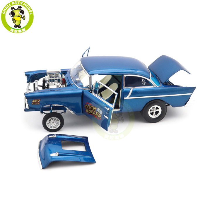 1/18 1957 Chevrolet 150 Gasser Blue ACME Diecast Model Car Toys Gifts