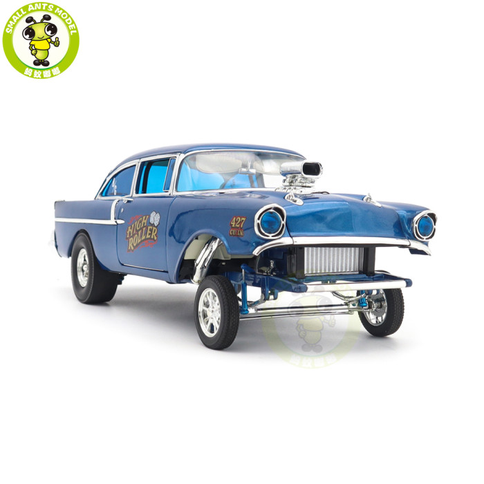 1/18 1957 Chevrolet 150 Gasser Blue ACME Diecast Model Car Toys Gifts