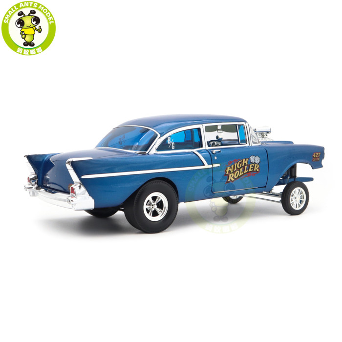 1/18 1957 Chevrolet 150 Gasser Blue ACME Diecast Model Car Toys Gifts
