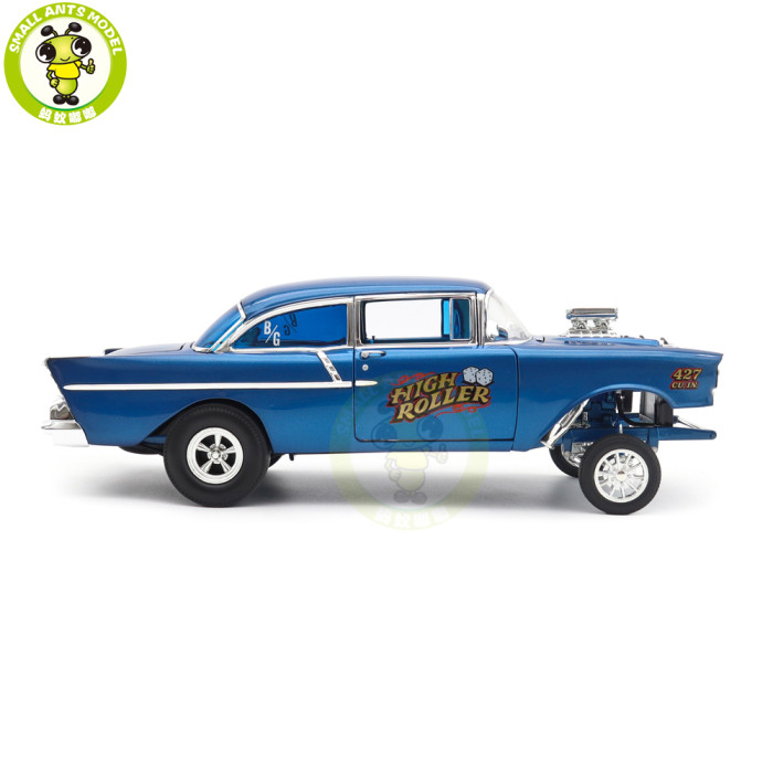 1/18 1957 Chevrolet 150 Gasser Blue ACME Diecast Model Car Toys Gifts