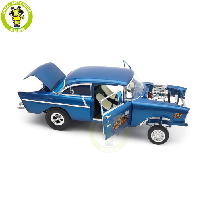 1/18 1957 Chevrolet 150 Gasser Blue ACME Diecast Model Car Toys Gifts