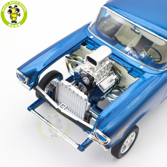 1/18 1957 Chevrolet 150 Gasser Blue ACME Diecast Model Car Toys Gifts