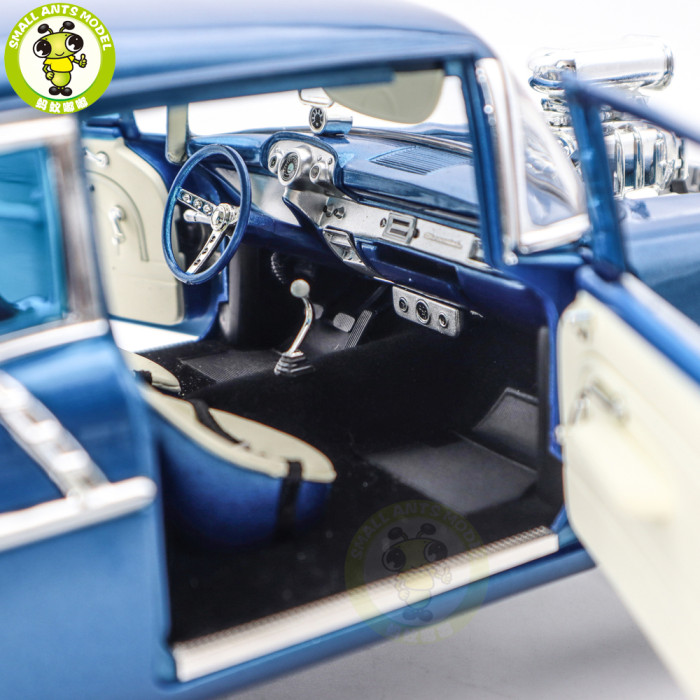 1/18 1957 Chevrolet 150 Gasser Blue ACME Diecast Model Car Toys Gifts